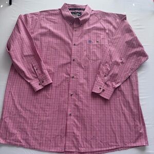George Strait Collection by Wrangler, Red/White Gingham Pattern, 4XL